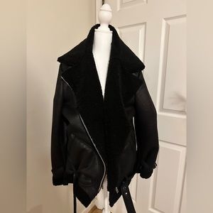 American Eagle Aviator Jacket. Faux suede and wool. Size XXL Never worn.